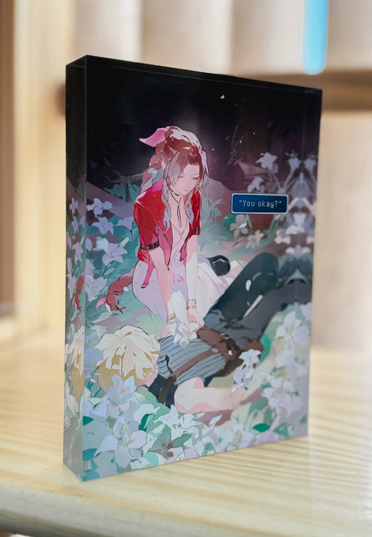 FF7 Cloud & Aerith Acrylic Block