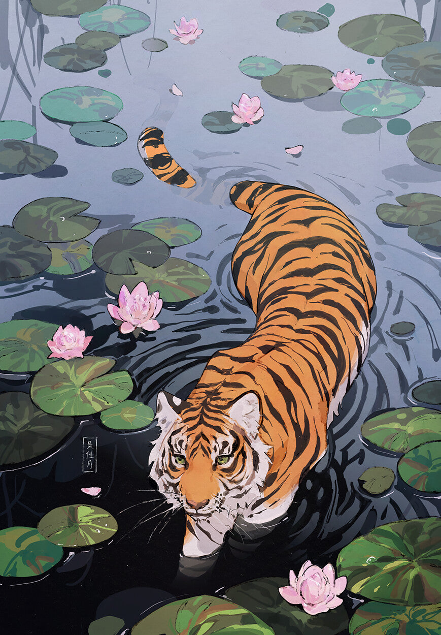 「 SIGNED 」Tiger Lily Print - Original